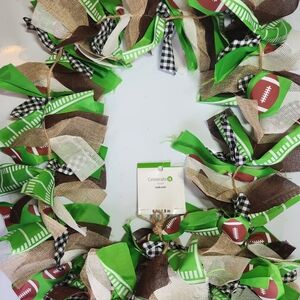 NWT Celebrate It Green & Browns Football Garland 6 Feet Long